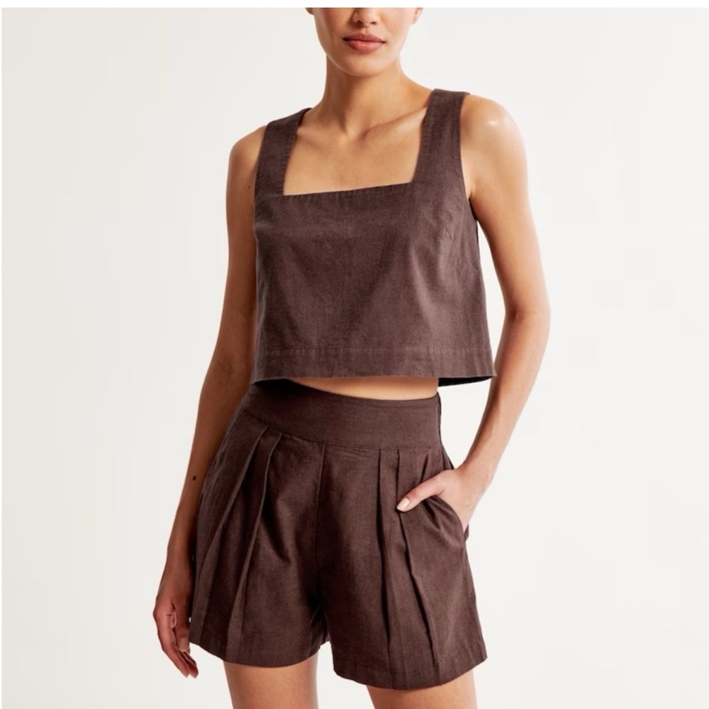 SET: Foldover woven brown Abercrombie & fitch
